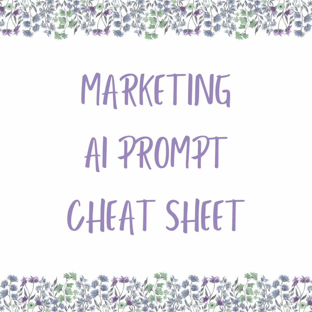 Marketing AI Prompt Cheat Sheet Image